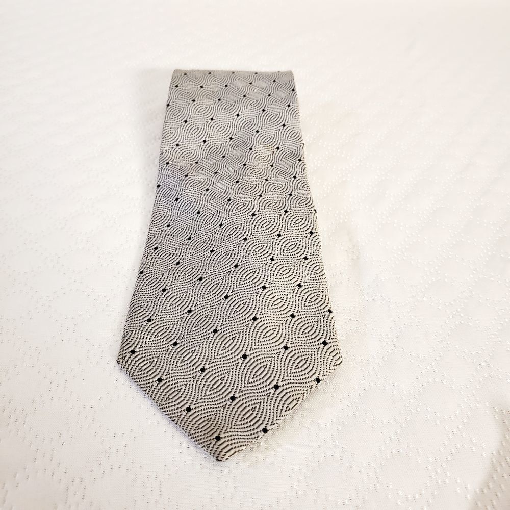 Innocenti For Tom James Gray and Black  Printed Tie